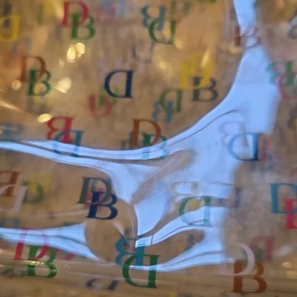 Dooney & Bourke Multi-Colored Signature Mini Clear Vinyl Lunch Bag/Tote - Picture 9 of 9